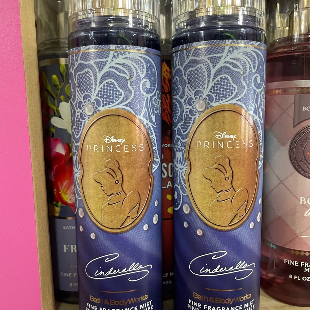 2 Bath and body works Disney Princess Cinderella Fragrance Mist - Blue and Gold